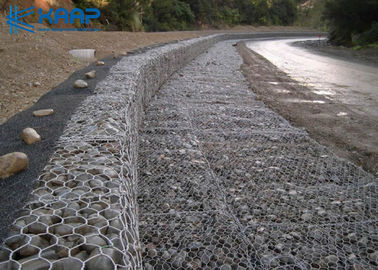 Canestri galvanizzati della parete del gabbione, parete di pietra della gabbia per protezione della strada della costruzione