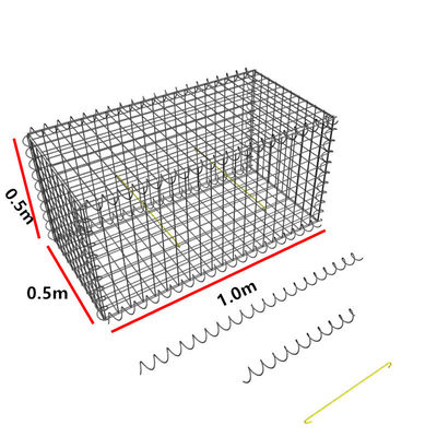 Il gabbione galvanizzato 4mm di iso ha saldato la rete metallica 0.5x0.5x1.0m